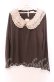 画像1: axes femme / 襟モチーフ付きプルオーバー  ブラウン O-25-11-29-073-AX-TO-IG-OS (1)