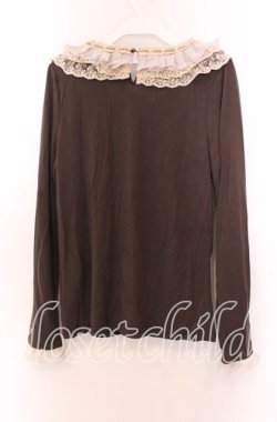 画像3: axes femme / 襟モチーフ付きプルオーバー  ブラウン O-25-11-29-073-AX-TO-IG-OS