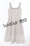 m petit by misako / リボンチェックジャンパースカート M ブラウン O-25-11-29-008-LO-OP-OW-OS