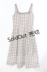 m petit by misako / リボンチェックジャンパースカート M ブラウン O-25-11-29-008-LO-OP-OW-OS