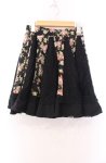 画像1: 【SALE】axes femme / 花柄パッチワークスカート Ｍ クロ O-25-11-29-077-AX-SK-IG-ZT523 (1)