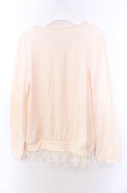 画像3: axes femme / チュールリボンアップリケカットソー  アイボリー O-25-11-29-079-AX-TO-IG-OS