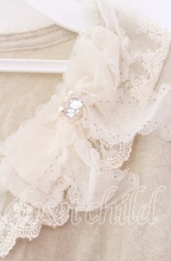 画像2: axes femme / レーザーカットフリルカーディガン  アイボリー O-25-11-29-080-AX-TO-IG-OS