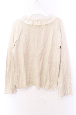 画像3: axes femme / レーザーカットフリルカーディガン  アイボリー O-25-11-29-080-AX-TO-IG-OS