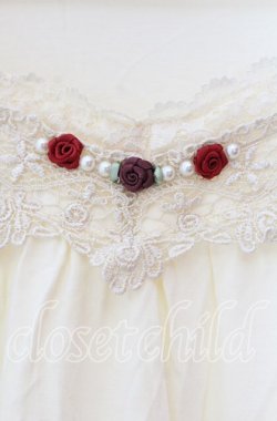 画像2: axes femme / 巻き薔薇7部袖カットソー  アイボリー O-25-11-29-081-AX-TO-IG-OS