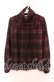 画像1: axes femme / 起毛チェックタートルカットソー  ワイン O-25-11-29-082-AX-TO-IG-OS (1)