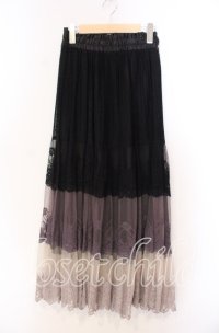 axes femme / グラデーションレーススカート F クロ O-25-11-29-009-AX-SK-OW-ZT267