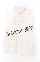 axes femme / ドット柄ハイネックカットソー Ｍ アイボリー O-25-11-29-083-AX-TO-IG-OS