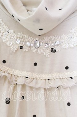 画像2: axes femme / ドット柄ハイネックカットソー Ｍ アイボリー O-25-11-29-083-AX-TO-IG-OS