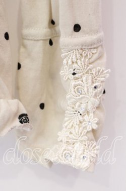 画像3: axes femme / ドット柄ハイネックカットソー Ｍ アイボリー O-25-11-29-083-AX-TO-IG-OS