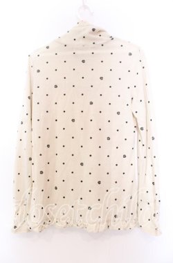 画像4: axes femme / ドット柄ハイネックカットソー Ｍ アイボリー O-25-11-29-083-AX-TO-IG-OS