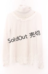 axes femme / ネックレス付きタートルニット  アイボリー O-25-11-29-084-AX-TO-IG-OS