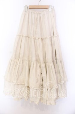 画像1: metamorphose / 共フリルロングペチコート  アイボリー O-25-11-29-085-ME-SK-IG-OS