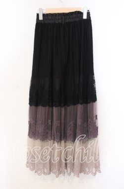 画像3: axes femme / グラデーションレーススカート F クロ O-25-11-29-009-AX-SK-OW-ZT1202W