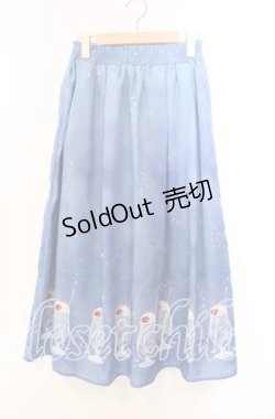 画像1: 【SALE】axes femme / クリームソーダ柄スカート F ブルー O-25-11-29-010-AX-SK-OW-ZT237