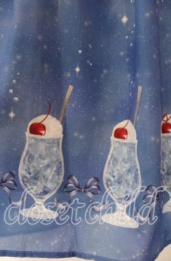 画像2: axes femme / クリームソーダ柄スカート F ブルー O-25-11-29-010-AX-SK-OW-ZT1202W