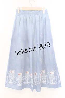 画像3: 【SALE】axes femme / クリームソーダ柄スカート F ブルー O-25-11-29-010-AX-SK-OW-ZT237