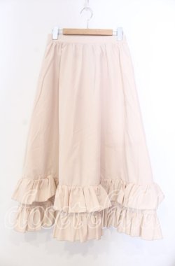 画像1: FLC / 皆方由衣コラボ/ティアードスカート M ベージュ O-25-11-29-011-LO-SK-OW-ZT114