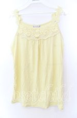 画像1: 【SALE】axes femme / 花モチーフタンクトップ Ｍ イエロー O-25-11-29-014-AX-TO-IG-ZT328 (1)