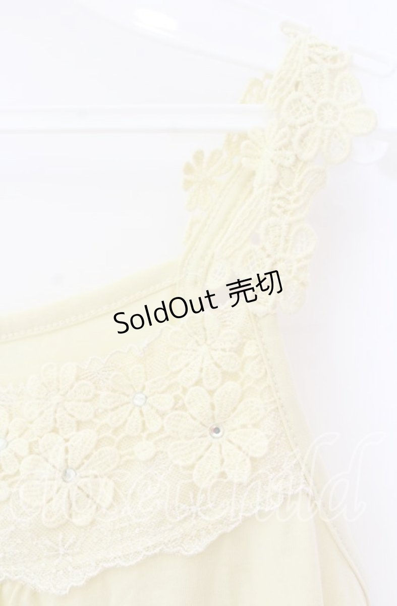 画像2: 【SALE】axes femme / 花モチーフタンクトップ Ｍ イエロー O-25-11-29-014-AX-TO-IG-ZT328 (2)