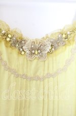 画像2: 【SALE】axes femme / バタフライレースキャミソール Ｍ イエロー O-25-11-29-015-AX-TO-IG-ZT328 (2)
