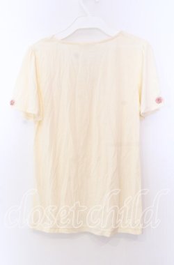 画像3: axes femme / フラワーモチーフ使いインナー  アイボリー O-25-11-29-017-AX-TO-IG-OS