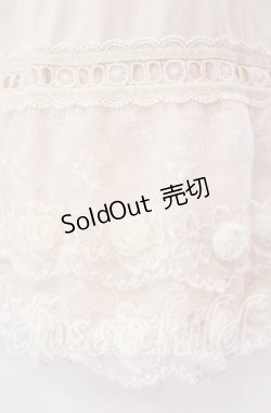 画像2: axes femme / はしごレースローズモチーフインナースカート  アイボリー O-25-11-29-020-AX-SK-IG-OS