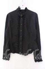 Innocent World / バラボタンスタンドカラーブラウス  クロ O-25-11-29-003-IW-BL-IG-OS