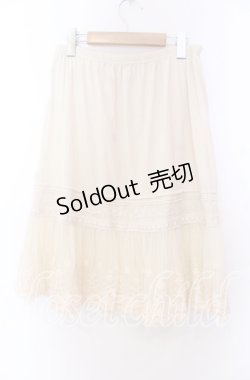 画像3: axes femme / チュール刺繍ペチコーート Ｍ アイボリー O-25-11-29-023-AX-SK-IG-OS