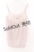 axes femme / ファービジューキャミソール Ｍ ピンクベージュ O-25-11-29-028-AX-TO-IG-OS