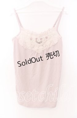 画像1: axes femme / ファービジューキャミソール Ｍ ピンクベージュ O-25-11-29-028-AX-TO-IG-OS