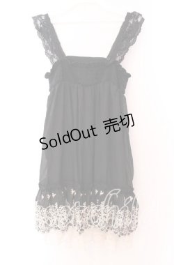 画像4: axes femme / 薔薇刺繍チュニック Ｍ クロ O-25-11-29-029-AX-TO-IG-OS