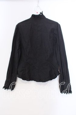 画像3: Innocent World / バラボタンスタンドカラーブラウス  クロ O-25-11-29-003-IW-BL-IG-OS