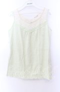 axes femme / ボーダータンク Ｍ ライトグリーン O-25-11-29-031-AX-TO-IG-ZT343