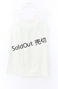 axes femme / ボーダータンク Ｍ ライトグリーン O-25-11-29-031-AX-TO-IG-ZT343