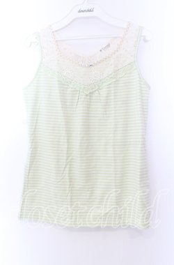 画像1: axes femme / ボーダータンク Ｍ ライトグリーン O-25-11-29-031-AX-TO-IG-OS