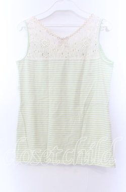 画像3: axes femme / ボーダータンク Ｍ ライトグリーン O-25-11-29-031-AX-TO-IG-OS