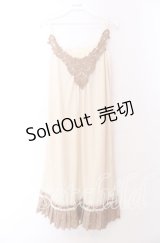 axes femme / ベロア切り替えインナーキャミソールワンピース Ｍ アイボリー×ベージュ O-25-11-29-032-AX-OP-IG-OS