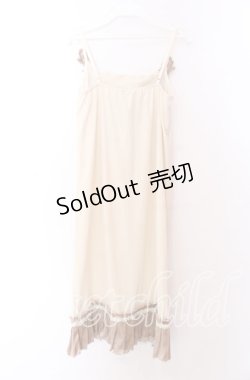 画像3: axes femme / ベロア切り替えインナーキャミソールワンピース Ｍ アイボリー×ベージュ O-25-11-29-032-AX-OP-IG-OS