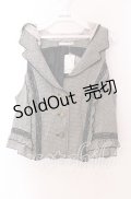 axes femme / レースフード付ベスト  クロ×グレー O-25-11-29-033-AX-TO-IG-OS
