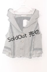 axes femme / レースフード付ベスト  クロ×グレー O-25-11-29-033-AX-TO-IG-OS