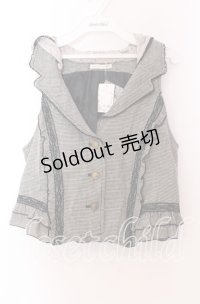 axes femme / レースフード付ベスト  クロ×グレー O-25-11-29-033-AX-TO-IG-OS