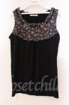 画像1: 【SALE】axes femme / 花柄切り替えタンクトップ M クロ O-25-11-30-028-AX-TO-OW-ZT359 (1)
