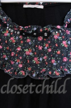 画像2: axes femme / 花柄切り替えタンクトップ M クロ O-25-11-30-028-AX-TO-OW-OS