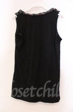 画像3: axes femme / 花柄切り替えタンクトップ M クロ O-25-11-30-028-AX-TO-OW-OS