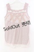 【SALE】axes femme / レース配色タンクトップ M ピンク O-25-11-30-029-AX-TO-OW-ZT322