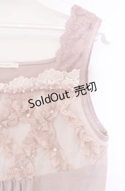 画像2: 【SALE】axes femme / レース配色タンクトップ M ピンク O-25-11-30-029-AX-TO-OW-ZT322