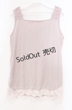 画像3: 【SALE】axes femme / レース配色タンクトップ M ピンク O-25-11-30-029-AX-TO-OW-ZT322