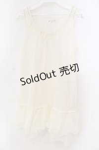 axes femme / 肩透けロングタンク M キナリ O-25-11-30-030-AX-TO-OW-OS