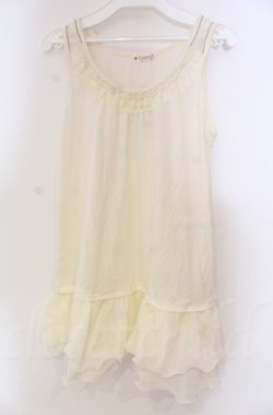 画像1: axes femme / 肩透けロングタンク M キナリ O-25-11-30-030-AX-TO-OW-OS